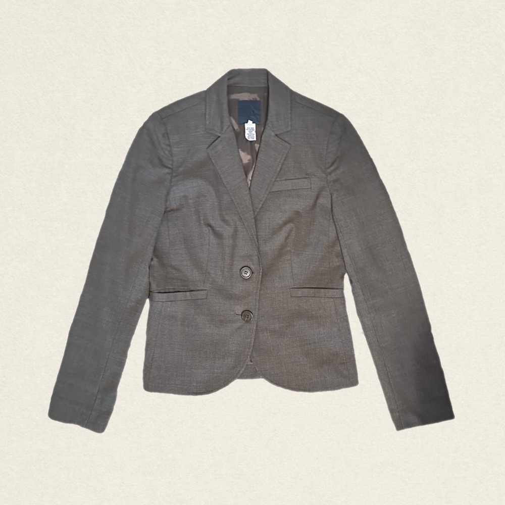 J. Crew Wool Gray 2 Button Blazer.